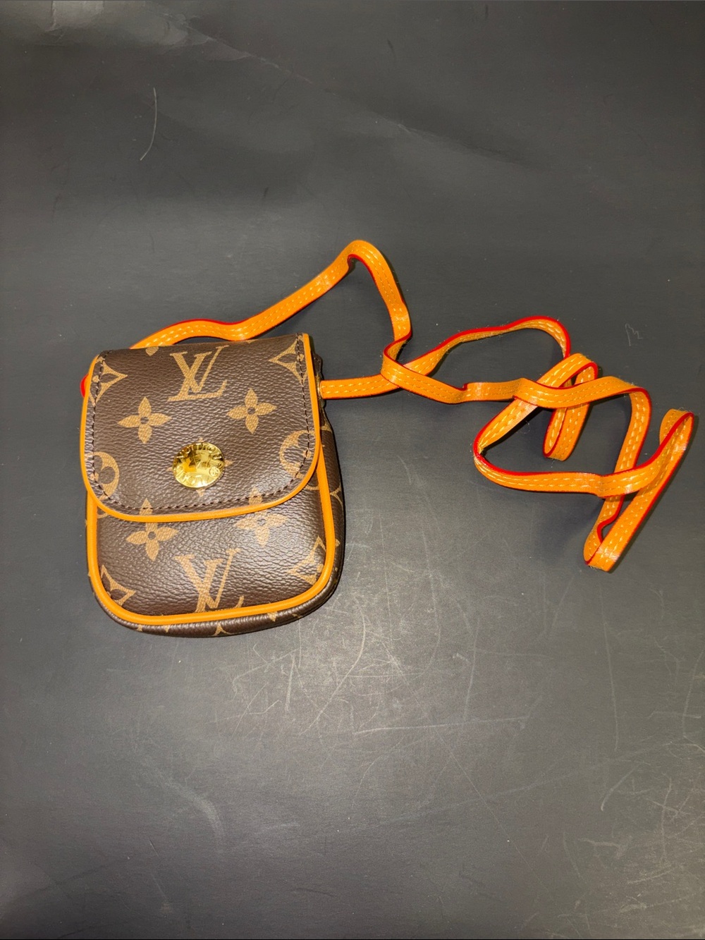 Designer inspired Mini Monogram Crossbody with Bright Trim